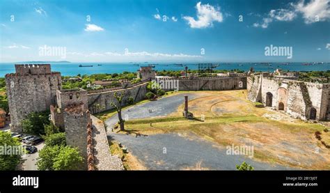 Panoramic View Of The Yedikule Fortress In Istanbul Turkey Yedikule