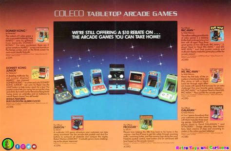 Retro Toys And Cartoons On Twitter Coleco Tabletop Arcade Games