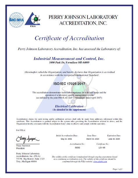 Imc Controls Iso Iec 170252017 Accreditation