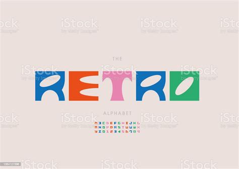 Retro Alphabet Stock Illustration Download Image Now Abstract