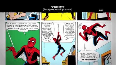 Spider Mans First Appearance Comic Youtube