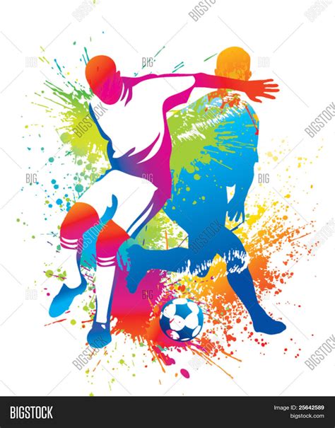 Soccer Players Soccer Ball Vector Vector And Photo Bigstock