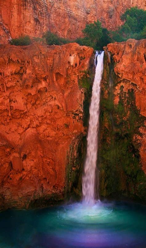 Mooney Falls In The Havasupai Indian Reservation In Arizona Waterfall