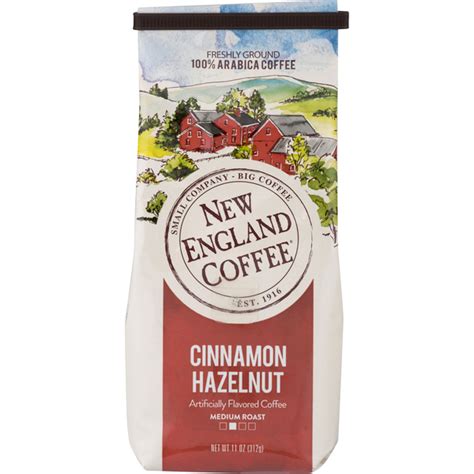 Save On New England Coffee Cinnamon Hazelnut Medium Roast Ground