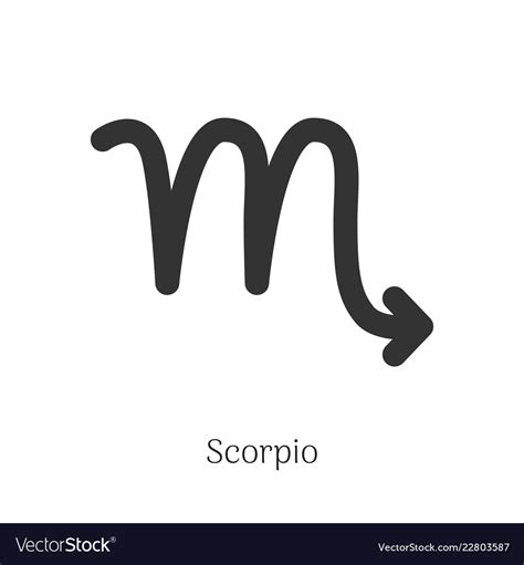 Scorpio Zodiac Sign Isolated On White Background Vector Image