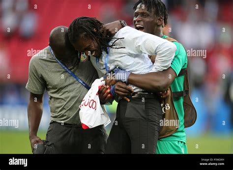Moscow Russia 19th Jun 2018 Aliou Cisse Celebrates Victory In The
