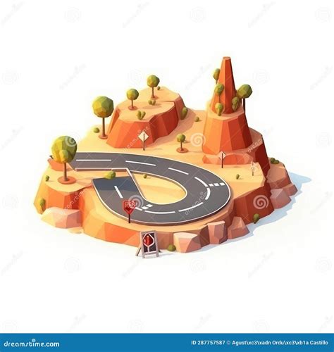 Illustration Of A Cartoon Drawing Of A Road Stock Image Image Of