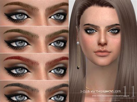 Eyebrows 15 Colors Thanks Found In Tsr Category Sims 4 Facial Hair