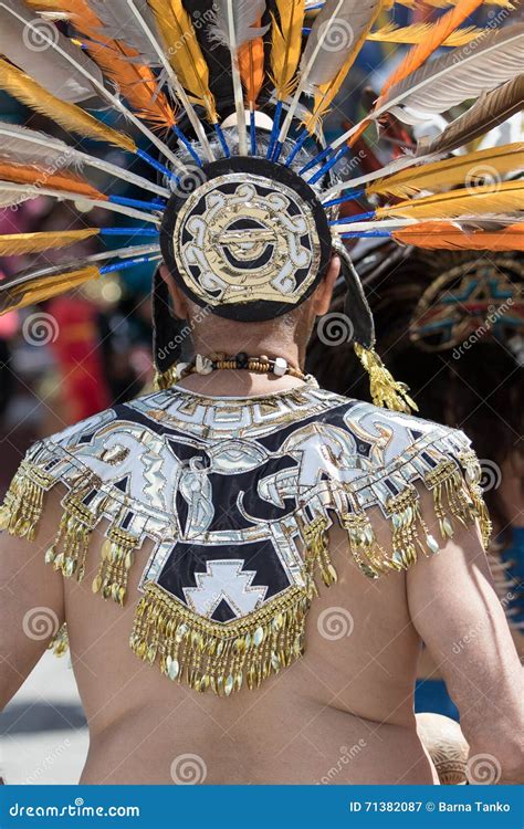Man Wearing Traditional Indigenous Costume In Mexico Editorial