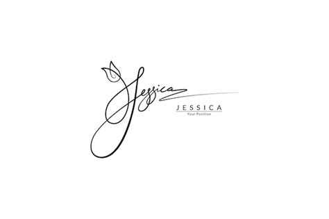 Premium Vector Jessica Signature Name Logo Vector Template On White