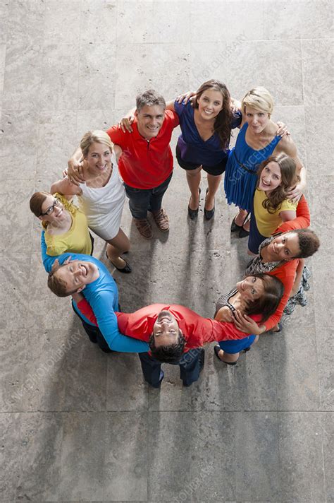 Overhead View Of People In Circle Stock Image F0066397 Science