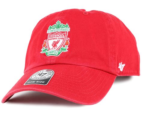 Liverpool Fc Crest Clean Up Red Adjustable 47 Brand Caps