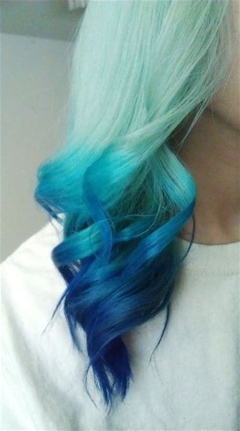 Beautifiul Blue Dip Dyed Hair I Have Wanted To Do This