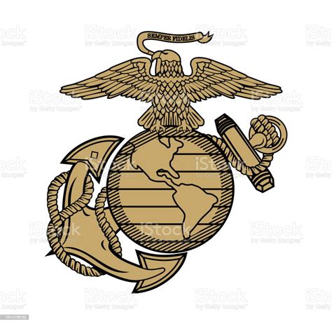 United State Marine Corps Eagle Globe And Anchor Ega Design Stock