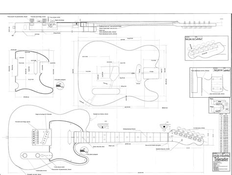 Fender Telecaster Guitar Plans To Make This Guitar Etsy