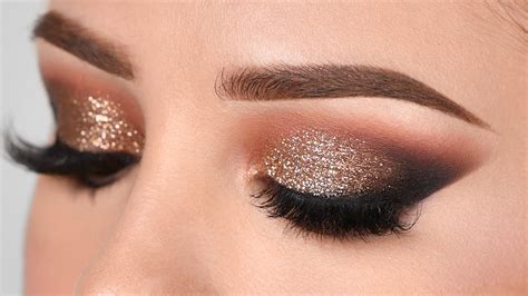 Gold Glitter Smokey Eye Makeup Tutorial Make Glam