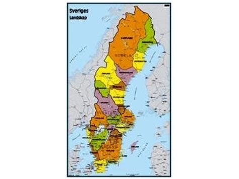 Köp Sveriges Landskap 50x83cm med snabba leveranser - Kartbutiken.se