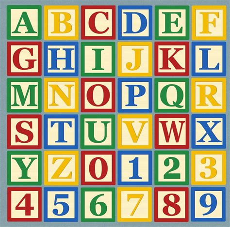 Childrens Letter Blocks Font Alettersone