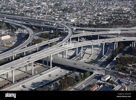 Aerial View Los Angeles Freeways Hi Res Stock Photography And Images