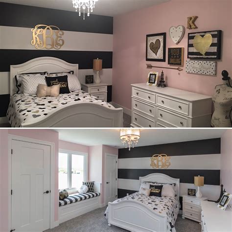 Girls Room With Black And Gold Accents All Very Affordable Most Of