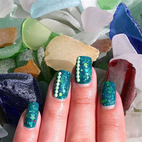 Instagram Kellshotz Nails Fashion Seaglass Makeup
