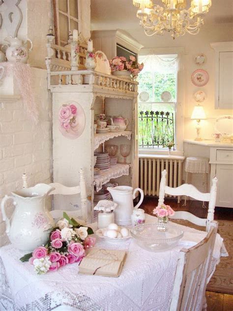 This one would fit perfectly in a breakfast nook or a smaller dining room. 35 Awesome Shabby Chic Kitchen Designs, Accessories and ...