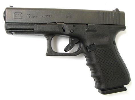 Glock 19 Generation 4 9mm Caliber Pistol Fixed Sights And Three 15