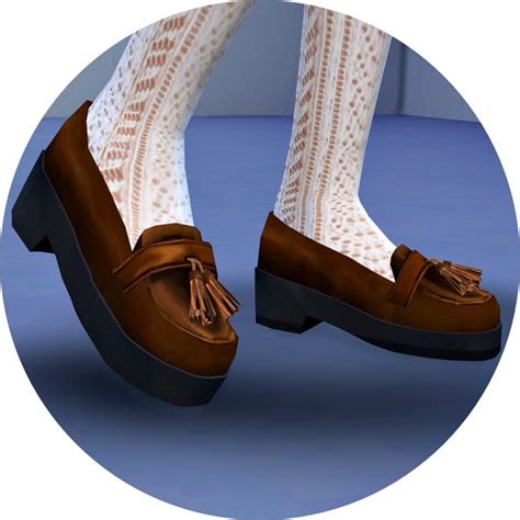Sims4 Marigold Tassel Platform Heels Sims 4 Downloads