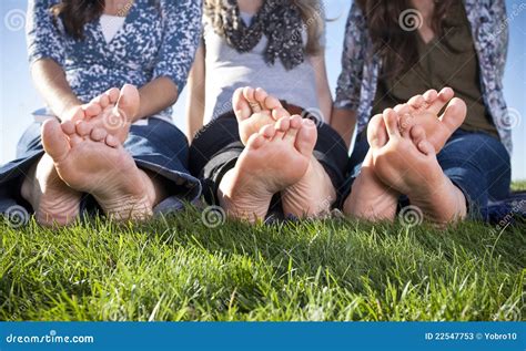 Barefoot Female Feet Outdoors Royalty Free Stock Photography Cartoondealer Com