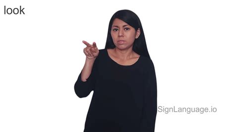 Look In Asl Example 1 American Sign Language