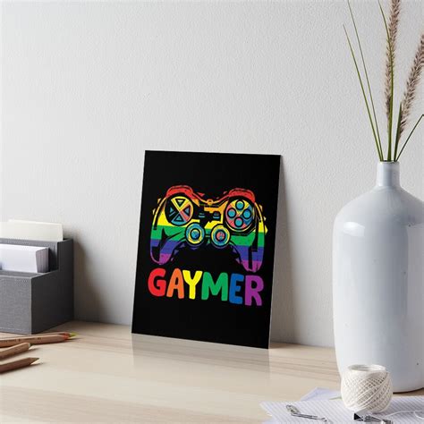 Gaymer Gay Pride Flag Lgbt Gamer Lgbtq Gaming Gamepad Art Board Print