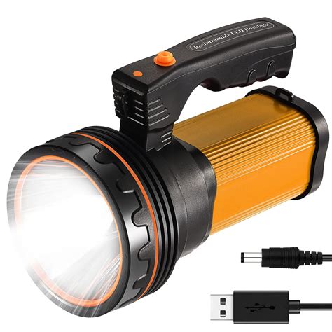 Csndice 35w Rechargeable Handheld Flashlights High Lumens Spotlight