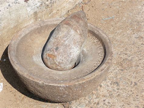 Grinding Stone Aatu Kal Traditional Indian Kitchen Mortar And