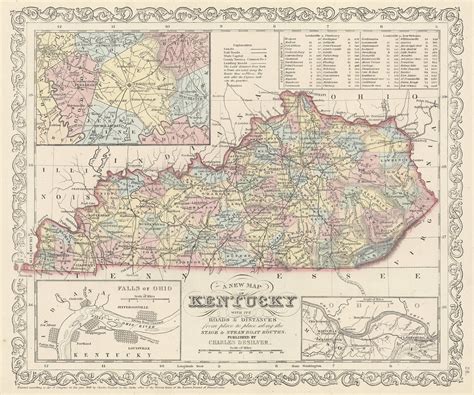 Map Of Kentucky 1857 This Image Was Taken From Mitchell Flickr