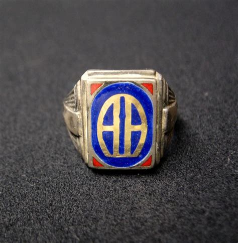 82nd Airborne Ring Sterling With Gold “aa” Sold J Mountain Antiques