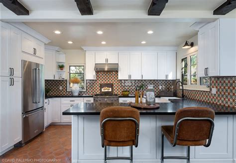 Find out your desired saltillo tile with high quality at low price. Montecito Modern - #white #shaker #cabinets - #talavera # ...