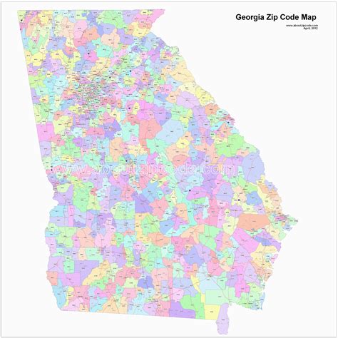 Georgia Map By Zip Code Secretmuseum
