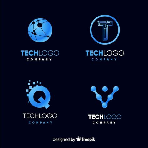 Premium Vector Technology Logo Collection
