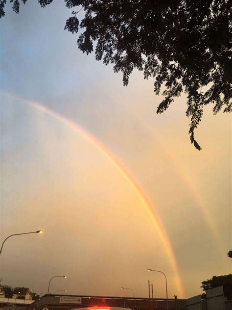 Rare Double Rainbow Spotted Again In Singapore Singapore News Asiaone