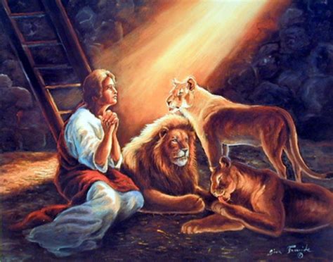 Daniel In The Lions Den Poster Jesus Christ Religious Posters