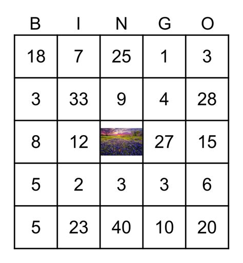Bingo Square Bingo Card