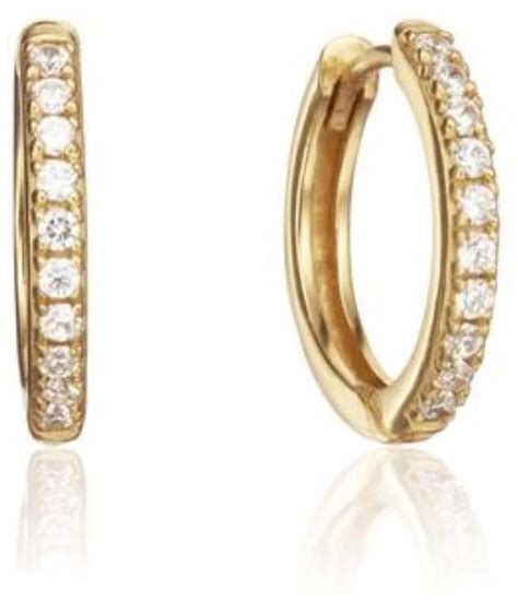 Lily And Roo Gold Diamond Style Large Hoop Earrings Shopstyle