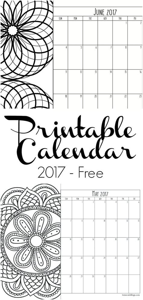 Printable Calendar Pages · The Typical Mom