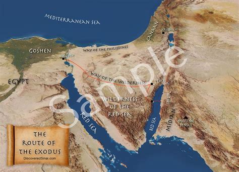 The Route Of The Exodus Map World Map