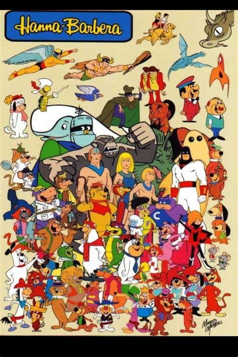 Hanna Barbera Classic Cartoon Characters Old Cartoons Vintage Cartoon