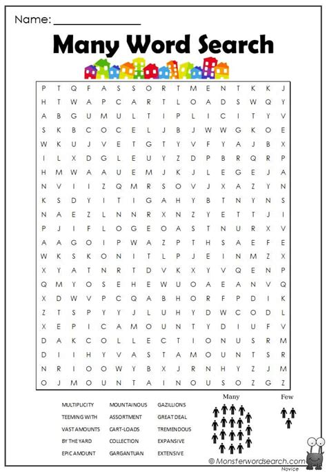 Many Word Search Monster Word Search