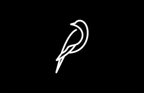 Premium Vector Logotype Minimalist Abstract Bird Line Art Vector