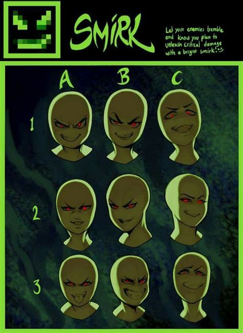 Evil Expressions Demon Faces Eyes Smiles Drawing Tips P