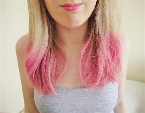 dip dye hair pink