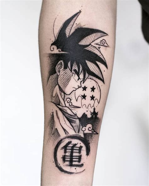 Goku Tattoo By Guilherme Ferreira Z Tattoo Dbz Tattoo Dragon Ball